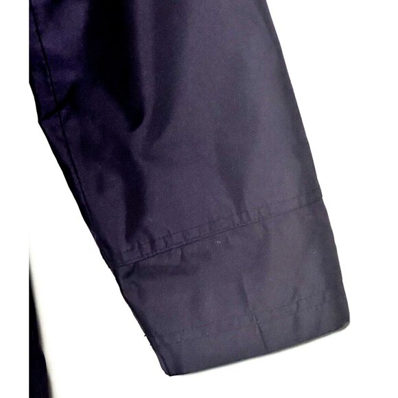 Lands End Womens Trench Coat Mid Length Plaid Lining Navy Blue Size XS 2-4 - Picture 5 of 14